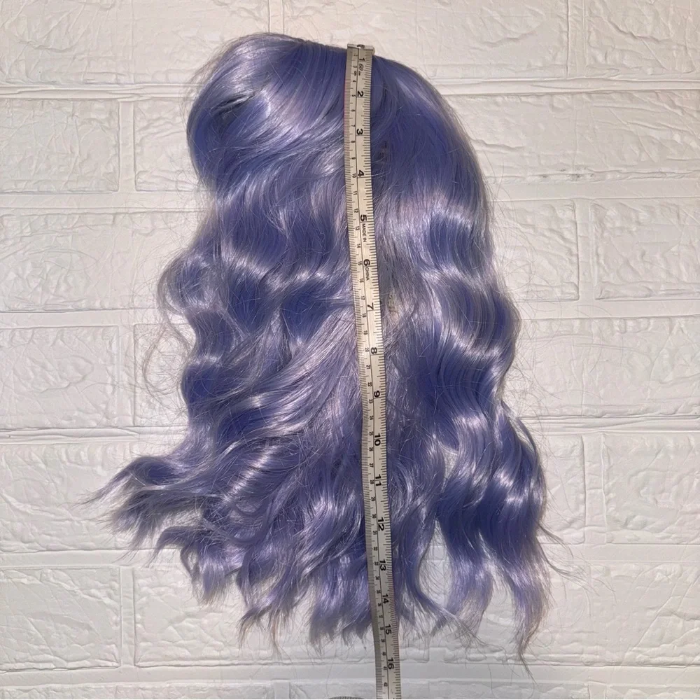 New Purple Bang w/ Waves Wig